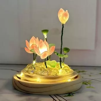 Ночной светильник ручной работы, прикроватный светильник, украшение для дома, ночник-лотос, подарок на день рождения, упаковка из материала лотоса