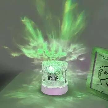 Ночной светильник с эффектом водной ряби, романтическая атмосфера, проектор океанских волн, 16 цветов, меняющаяся настольная лампа с пультом дистанционного управления для вечеринки