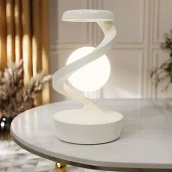 Ночной светильник с беспроводной зарядкой и RGB-цветами, интерактивным вращением, управляемым жестами серый