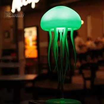 Ночной светильник с голосовым управлением в виде медузы с танцующими ножками, мягкое свечение, перезаряжаемый RGB градиентный светильник в виде медузы, декоративный A