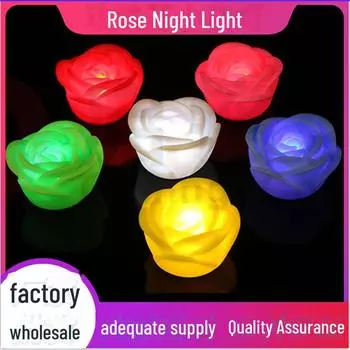 Ночной светильник с разноцветными розами для свадеб, предложений, Дня святого Валентина и праздничного декора rose flower light
