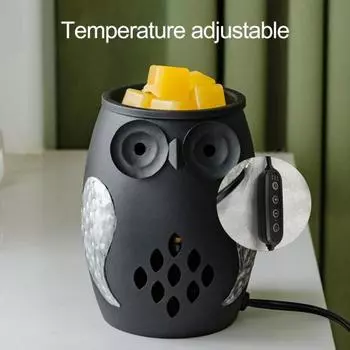 Ночной светильник с совой, нагреватель расплава воска, вилка стандарта США, регулируемый таймер с регулируемой яркостью, электрический ароматический