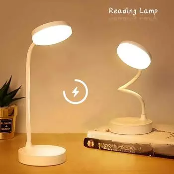 Ночной светильник с USB-подключением, сенсорный, 3-ступенчатый, с регулировкой яркости, портативная лампа для чтения книг, светодиодная настольная лампа с регулируемой яркостью, сенсорная настольная лампа