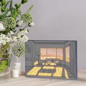 Ночной светильник с USB-разъемом, красивая городская атмосфера, светодиодная лампа, картина, фоторамка, день рождения S-F