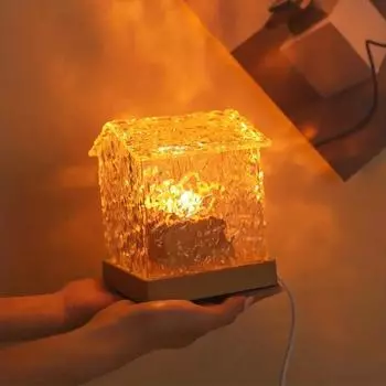 Ночной светильник с водной рябью, романтическая творческая атмосфера, настольная лампа для спальни, 3 цвета, украшение для каюты, подарочный светильник