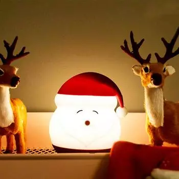 Ночной светильник Санта-Клауса | Милая настольная лампа | Ночной светильник на тумбочке для детей, девочек, мальчиков, светодиодный ночник, лампа для спальни, детский светильник