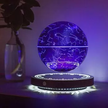 Ночной светильник Starlight Ball с магнитной левитацией - креативное украшение для рабочего стола и офисного декора 14cm чёрный