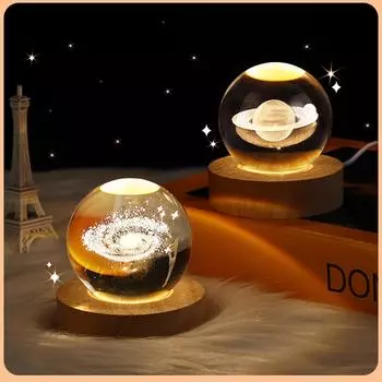 Ночной светильник Starry Crystal Ball Creative Universe 3DGlowing Planetary Galaxy Ball Night Bedside Lamp Home Decor Gift на День матери