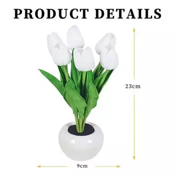 Ночной светильник «Тюльпан», имитация букета, ночник в стиле спальни, декоративная лампа для настроения, настольная лампа «Современная девушка» розовый