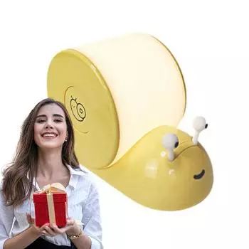 Ночной светильник «Улитка» USB, забавная лампа, милый ночник «Улитка» 800 мАч, сенсорный датчик, плавная регулировка яркости, настольная лампа, украшение для спальни зелёный