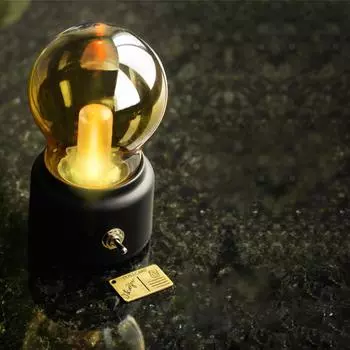 Ночной светильник USB перезаряжаемая лампа в форме лампочки постоянного света для общежития настольная лампа для спальни у кровати