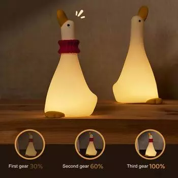Ночной светильник «Утка» с мягким свечением, без мерцания, перезаряжаемый, с регулируемой яркостью, беспроводной, декоративный светильник