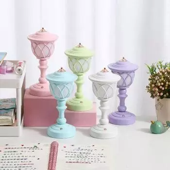 Ночной светильник в стиле ретро, перезаряжаемый, креативная форма, без мерцания, неяркое освещение, 3 режима, настольная лампа, светодиодный светильник у кровати, внутреннее украшение A фиолетовый