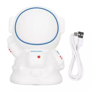 Ночной светильник в виде астронавта для детей, перезаряжаемый через USB, ночник для детской комнаты, мягкий, пищевой, для детской комнаты