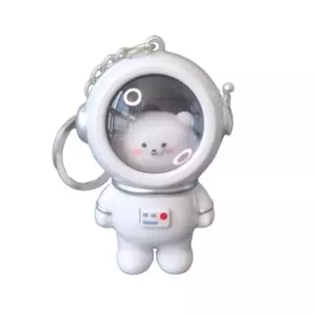 Ночной светильник в виде медведя, светящийся в небе светодиодный ночник-брелок в виде медведя/кота-астронавта One Size