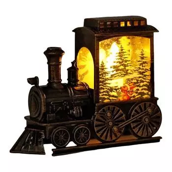 Ночной светильник в виде старинного поезда, переносные настольные лампы, рождественский фонарь, работающий от батареек, ночник, рождественские подарки для детей, декор спальни A