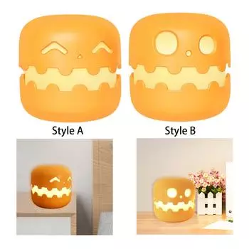 Ночной светильник в виде тыквы Мини-светильник в виде тыквы Симпатичные перезаряжаемые огни на Хэллоуин
