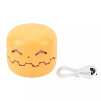 Ночной светильник в виде тыквы, светодиодный, с регулируемой яркостью, перезаряжаемый, с сенсорным экраном и таймером для детей и взрослых