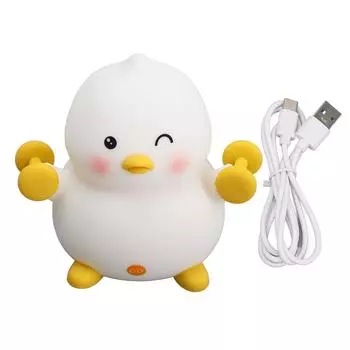 Ночной светильник в виде утки USB силикон 3 шестерни инновационный детский ночник в виде утки для кемпинга