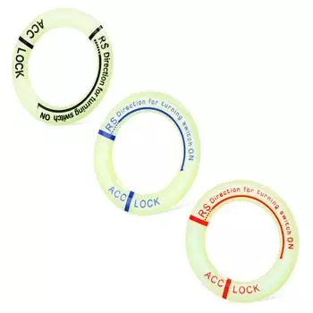 Ночной светящийся автомобильный брелок для ключей, наклейки для авто мотоцикла, 3D наклейки, украшение для ключей, флуоресцентный круг красный