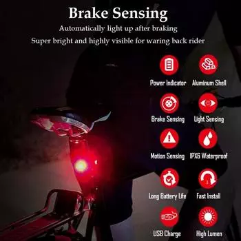 Ночной велосипедный задний фонарь для улицы, подсветка с USB-зарядкой, светодиодный задний фонарь для горного велосипеда, аксессуары для заднего велосипеда CZECH REPUBLIC