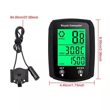 Ночной велоспорт Английский Водонепроницаемый Велосипед Аксессуары С Подсветкой Для Дня Проводной Спидометр Для Велосипеда ЖК Компьютер Скорость Одометр