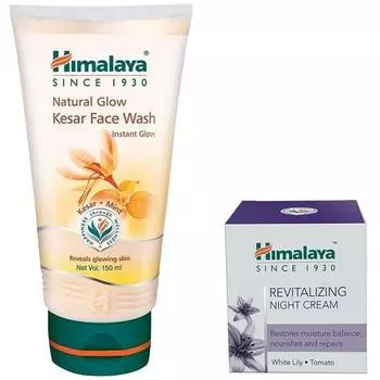 Ночной восстанавливающий крем Himalaya Herbals, 50 мл и средство для умывания Fairness Kesar, 150 мл, набор