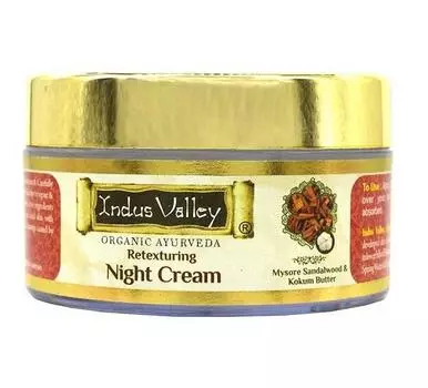 Ночной восстанавливающий крем с майсурским сандалом и маслом кокум (50 мл), Ретекстурирующий ночной крем, Долина Инда