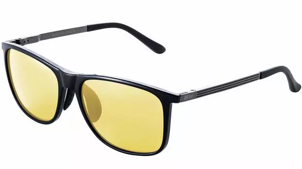 Ночные очки блестящие черные ЖЕЛТЫЕ ночное вождение ночная рыбалка [Bunny Walk] BW-021 BW-0215Y