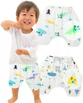 Ночные штаны от недержания мочи Salarino Гладкий материал с биркой имени Ночные штаны от недержания мочи для мальчиков и девочек Dinosaur [SORONSO] [Тыквенные штаны] (Л, [2 части] и лагерь)