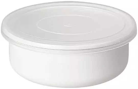 Nodahoro Storage Container Enamel Heat Resistant Round 12cm White Series Made in Japan RD-12