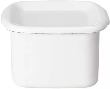 Nodahoro Storage Container Enamel Heat Resistant Square M Size Enamel Lid White Series Made in Japan WSH-M