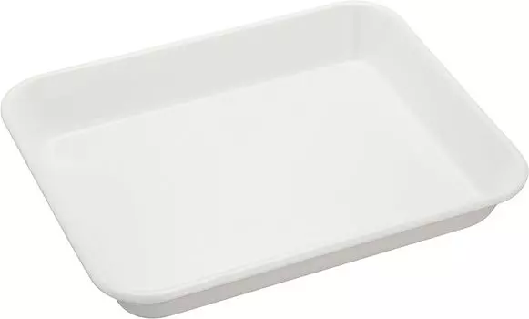 Nodahoro Vat Enamel Heat Resistant 21 Pieces x x Tray Cooking Made in Japan White 24.2 19.6 3.5cm VA-21W