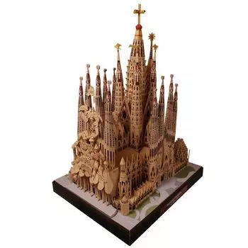NOELAMOR Paper Craft Sagrada Familia Paper Art Art Kit Модель интерьера Всемирного наследия