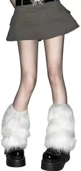 Нога лодыжка нога холодная нога искусственная манжета свободная холодная милая [Ekieta] Теплые, Теплые, Теплые, Пушистые, Теплые, Защита, Носки, Теплые, Длинные, Женские, Меховые,