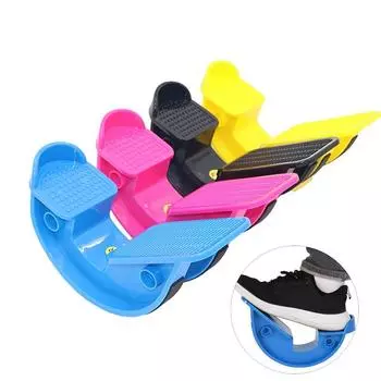 Ногоножка растяжка рокер лодыжка подошвенная мышца икра растяжка доска для ахиллита тендинит йога фитнес спорт массаж педаль None розовый