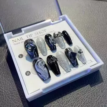 Ногти для ношения Ручная работа Мода Повседневный Простой Изысканный Классический Стиль Ногтей Патч XS