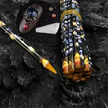 Ногти Инструменты для дизайна ногтей Карандаш для дизайна ногтей Воск для ногтей Ручка-сверло Прочные инструменты для дизайна ногтей Мелки 23cm белый