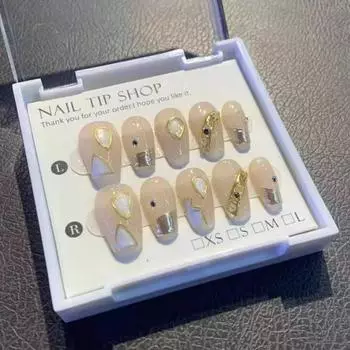 Ногти Ручная работа Носить Мода Повседневный Простой Изысканный Классический Стиль Ногтей Патч XS