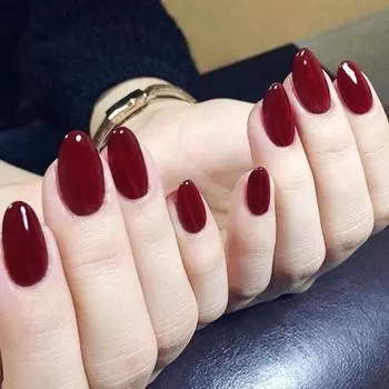 Ногти с клеем, съемные, с полным покрытием, винно-красные, французские типсы, дизайн ногтей «сделай сам», сверхлегкий