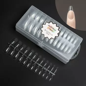 Ногти Типсы для ногтей средней длины Coffin Ballerina Прозрачные ультратонкие ногти DIY Natural Fit Накладные ногти 12 размеров 240 листов Длина Coffin Sun&Beam (Средняя