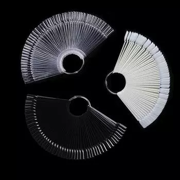 Ногти веерный стиль, практика дисплея, натуральные черные прозрачные палочки, польские акриловые наконечники, гелевые инструменты 16Z