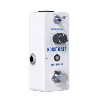 NOISE GATE Педаль эффектов для гитары с шумоподавлением, 2 режима (жесткий/мягкий), цельнометаллический корпус True белый