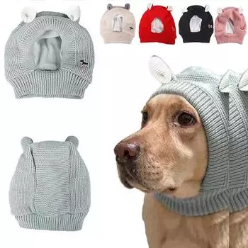 Noise Protection Dog Ear Muffs Warm Earmuffs Pet Ears Covers Warm Puppy Cap красный