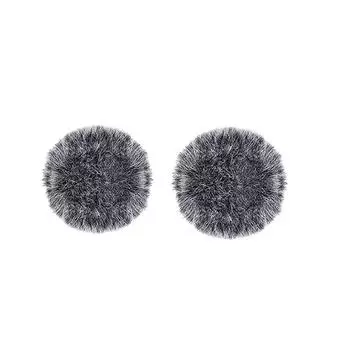 Noise Reduction Mini Lapel Mic Professional Wireless K3 Microphone Radio Live Recording Windproof Fluffy cover