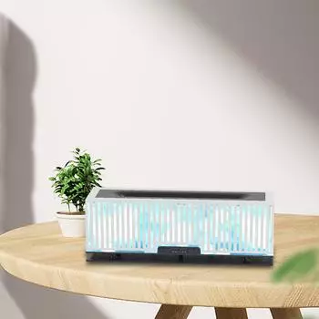 Noiseless Essential Oil Diffuser with Flame Lamp Fragrance Oil Diffuser Fire Air Diffuser for Bedroom Yoga Office Baby Room серый