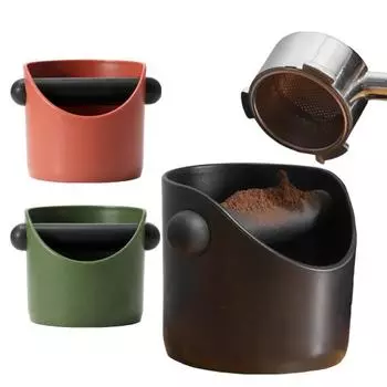 Нок-бокс для кофе, нескользящая резиновая основа, амортизирующий контейнер для гущи для эспрессо, бариста, мусорное ведро, ведро для кухни, принадлежности для кафе зелёный