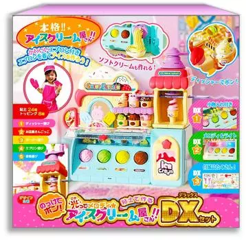 Nokkette Light and Ice cream DX Пшеничная глина Глина Push Clay Притворись Притворись Играй Возрасты pon! мелодия! магазин! ! Набор, Глина, Глина, Глина, Игрушки, Играть, Форма,