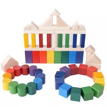 NOKUBI Gujo Hachiman градиентные строительные блоки 60 шт. японская игрушка Монте для возраста и старше (воспитательная игрушка) 1,5