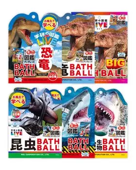 Nol Corporation Соли для ванн с картинками Книга шариков для ванны LIVE Набор из 6 штук с мини-книгой Бомбочки для ванны для мальчиков и девочек Детская Gakken s
